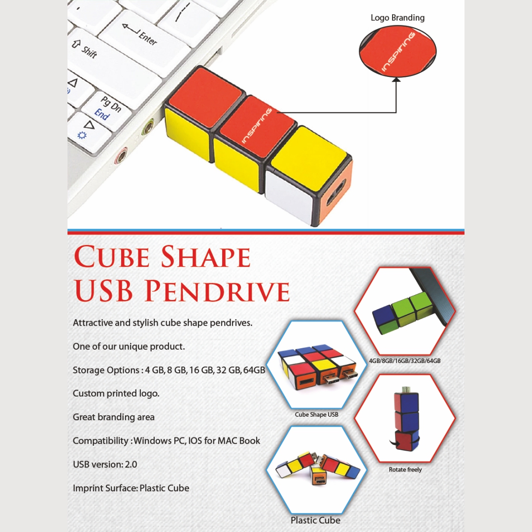 Cube Shape USB Pendrive