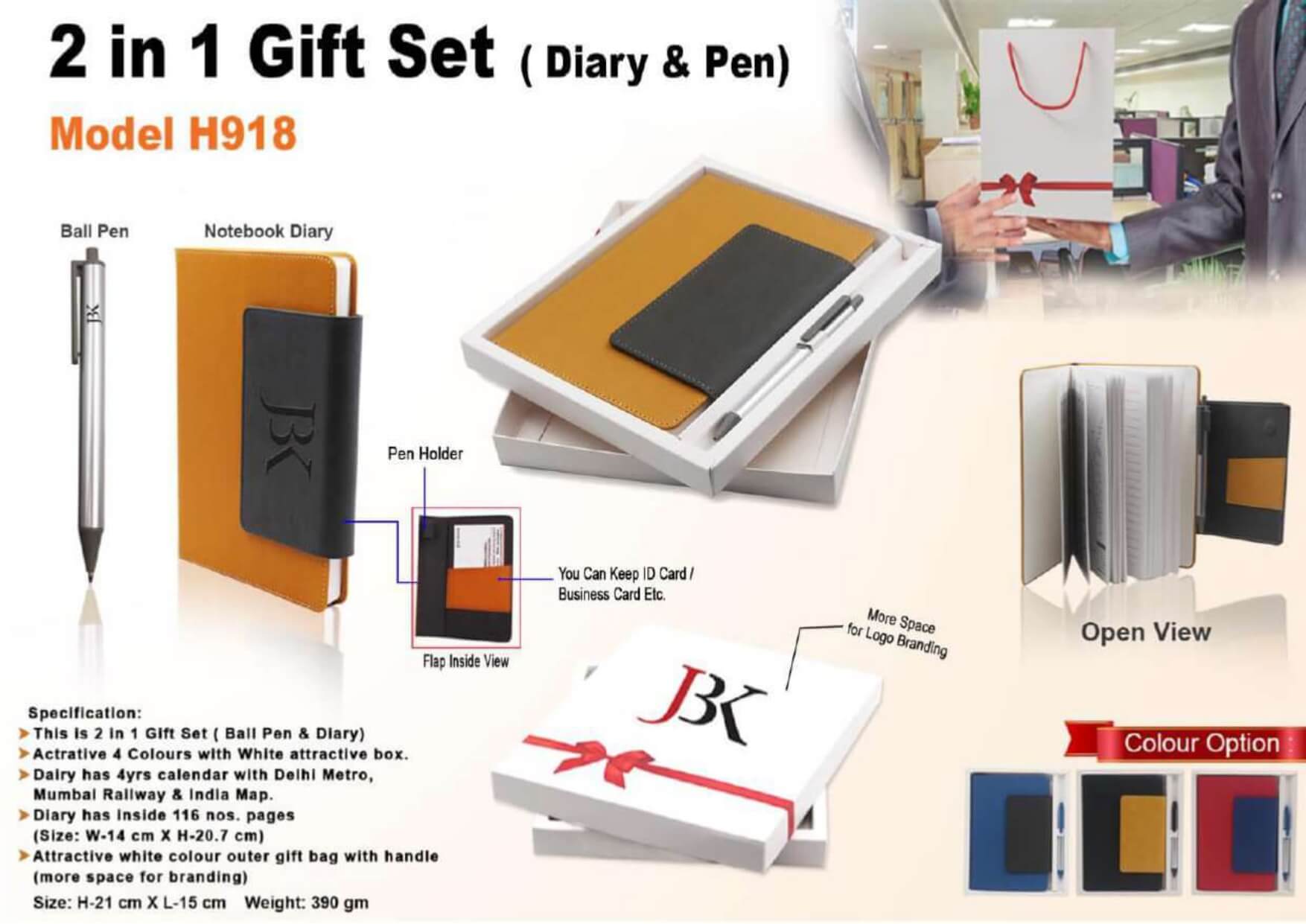 Diary and Pen 2 in 1 Gift Set 918