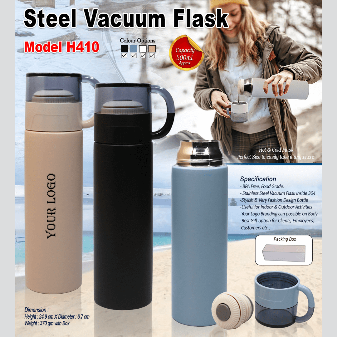 Steel Hot & Cold Vacuum Flask H-410