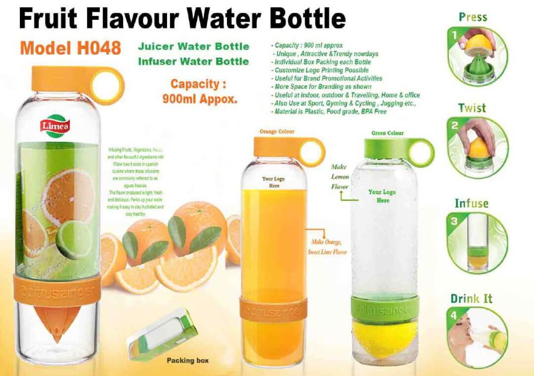 Fruit Flavour Water Bottle with Juicer 048
