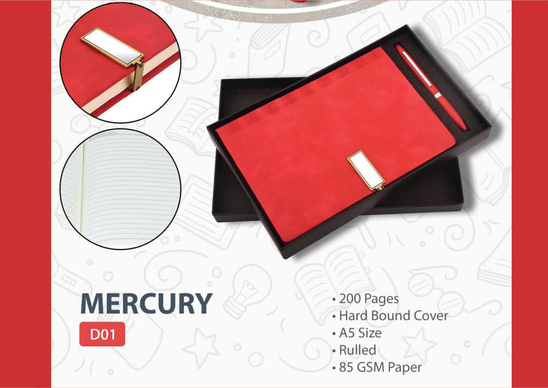 Pen Diary Gift Set Mercury