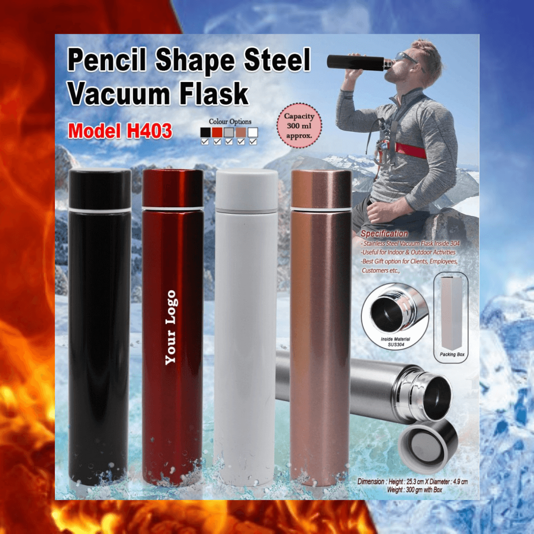 Pencil Shape Steel Vacuum Flask H-403