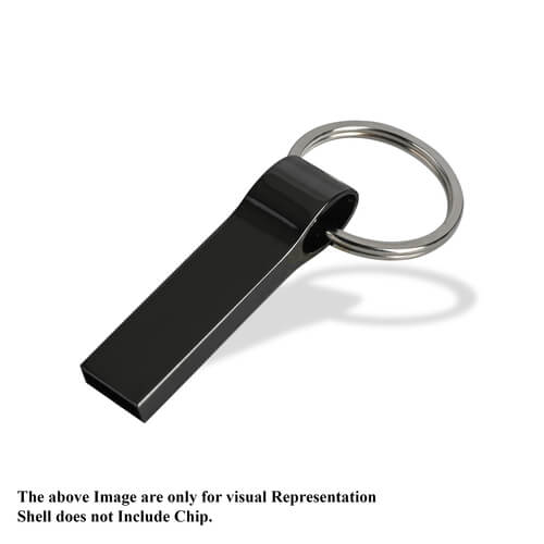 Black Metal Key Ring Pendrive
