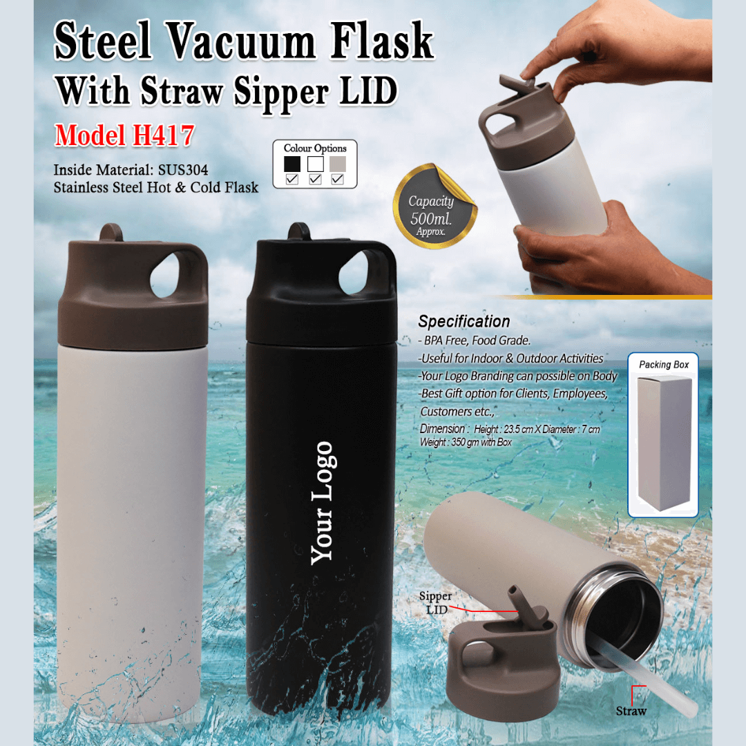 Steel Hot & Cold Vacuum Flask H-417