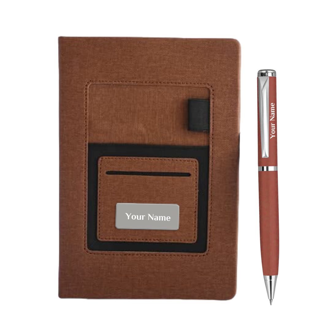 Customized 2 in 1 Pocket Diary and Pen with Name